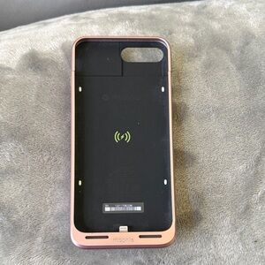 mophie Pink/Black Wireless Charging Battery Case for iPhone